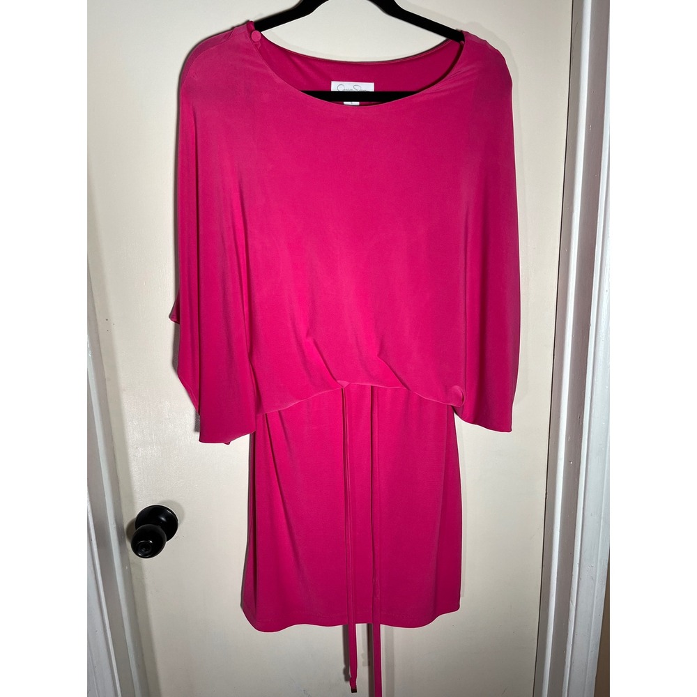 Jessica Simpson Pink Dolman Sleeve Tie Waist Tunic Dress Women's Size S